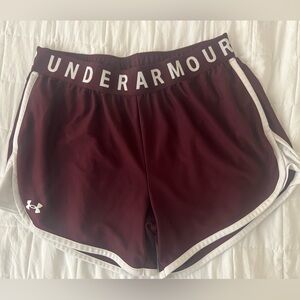 Under Armour Women's Burgundy Athletic Shorts